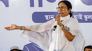 Mamata Banerjee during a public rally in Asansol.