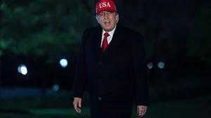 Donald Trump on the South Lawn in Washington.
