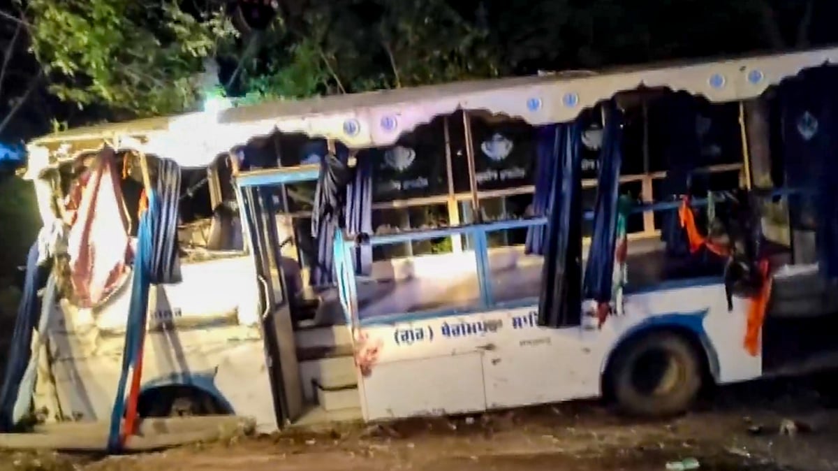 Around 40 people were travelling in the bus at the time of the incident.

