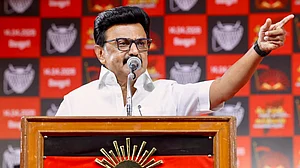 MK Stalin addresses a public meeting ahead of assembly elections in Vellore.