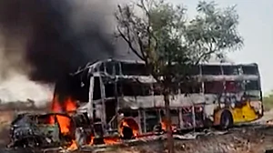 The scene at the crash site