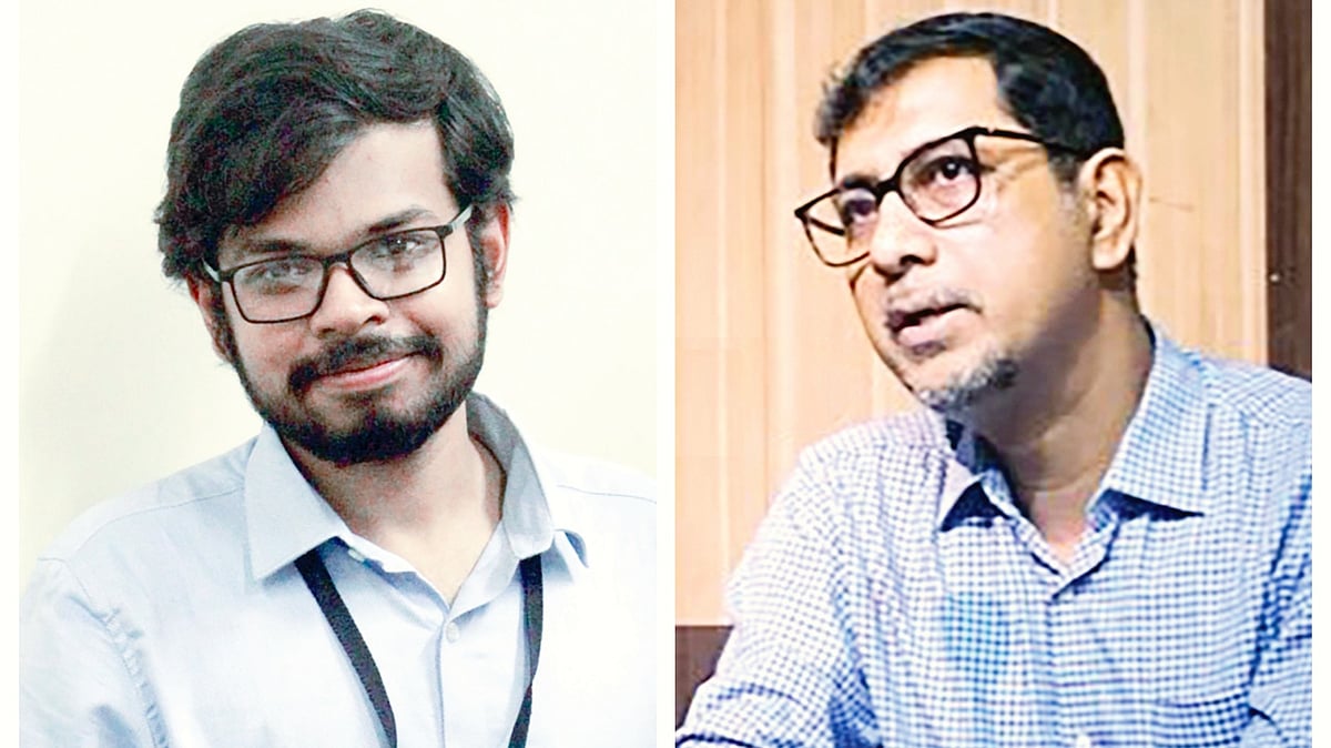 Ashin Chakraborty (left) and Sabir Ahamad of the SABAR Institute