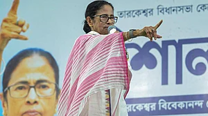 Mamata Banerjee addresses a campaign in Hooghly.