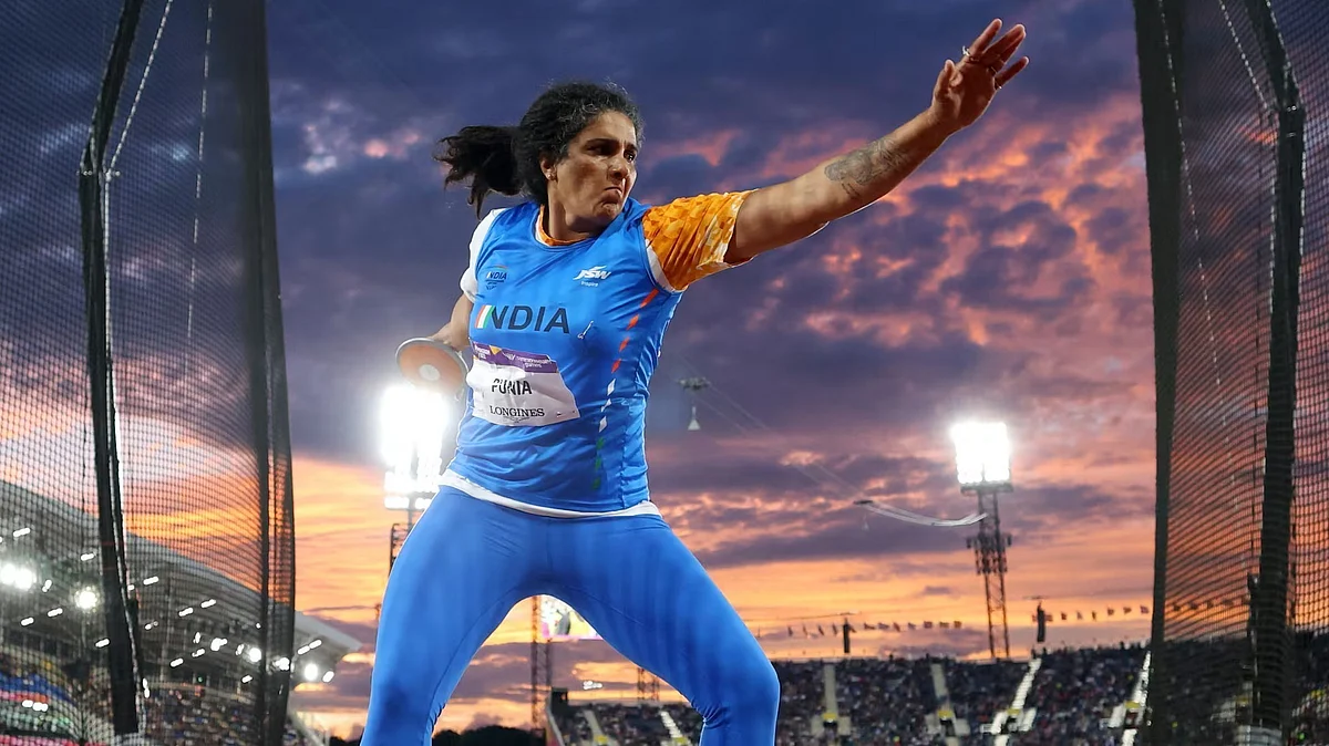 Seema Punia, veteran discus thrower, is serving a 16-month ban