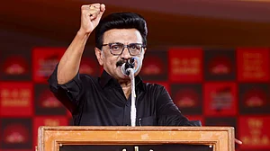 M.K. Stalin during a public meeting in Namakkal.