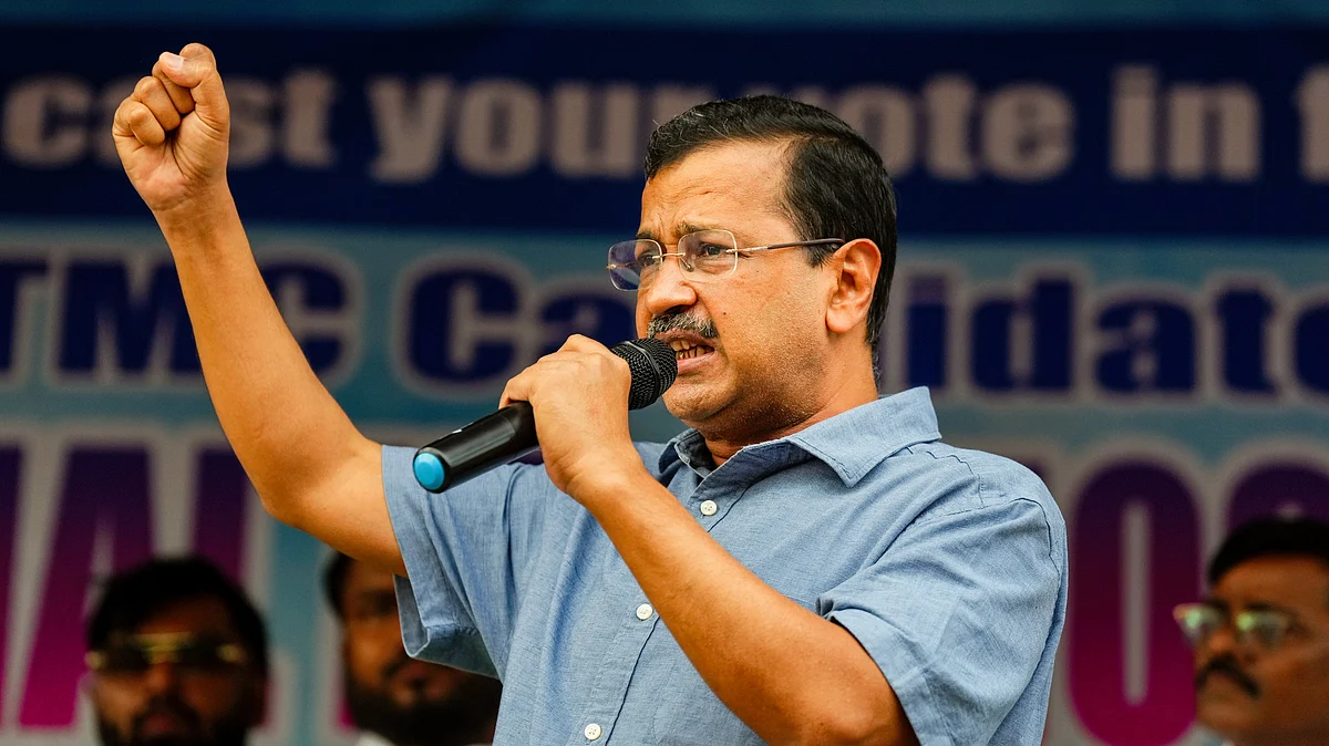 Arvind Kejriwal campaigns for TMC for the ongoing West Bengal Assembly elections, in Kolkata, 26 April