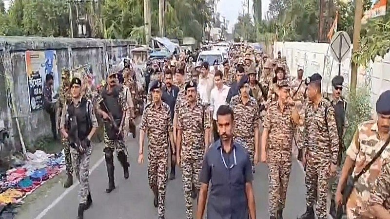 CRPF DG leads route march in Diamond Harbour ahead of final phase polls