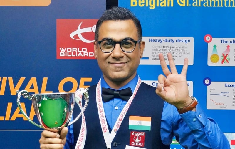 Sourav Kothari with the winner's trophy in Ireland