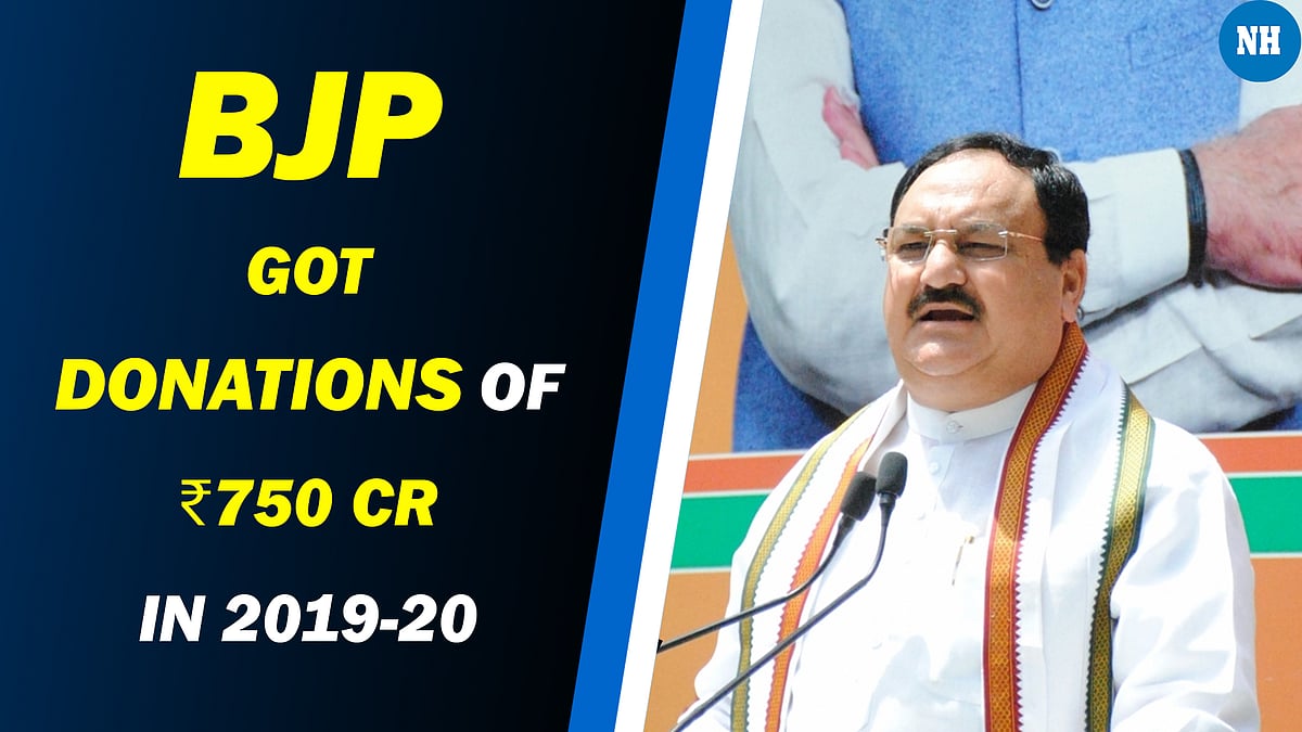 BJP got donations of ₹750 Cr in 2019-20, five times higher than Congress