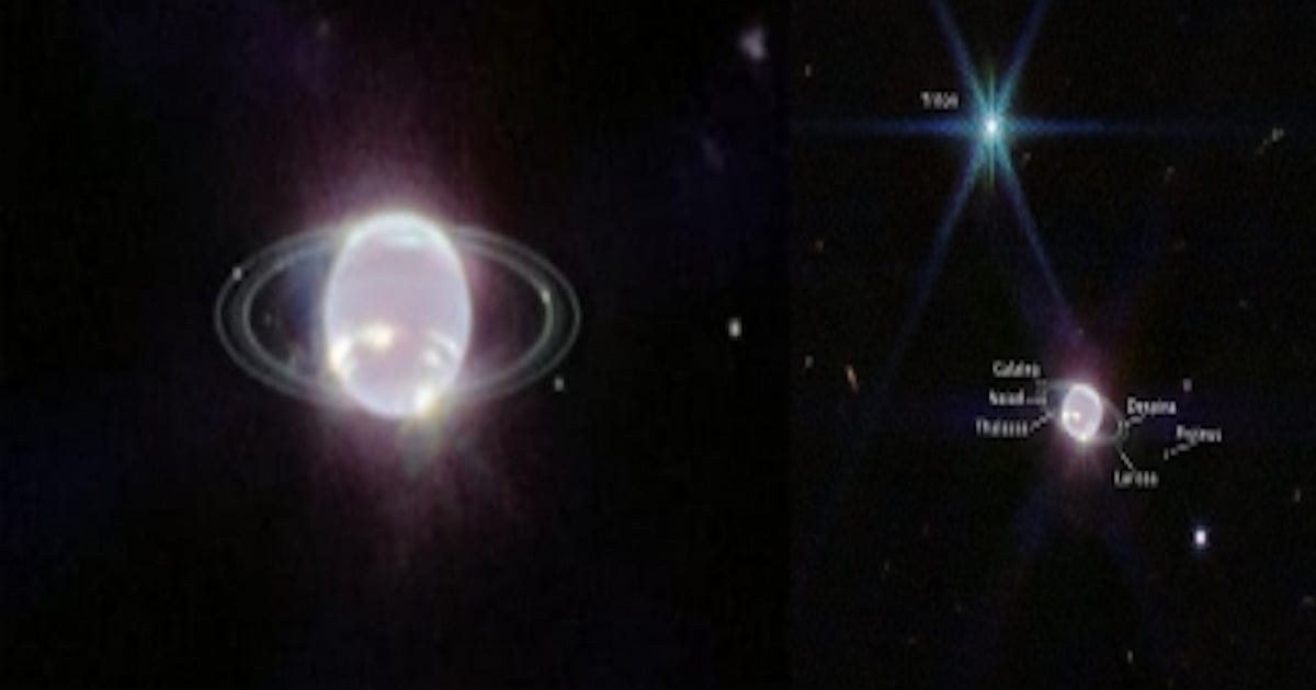 James Webb Space telescope captures striking view of Neptune's rings