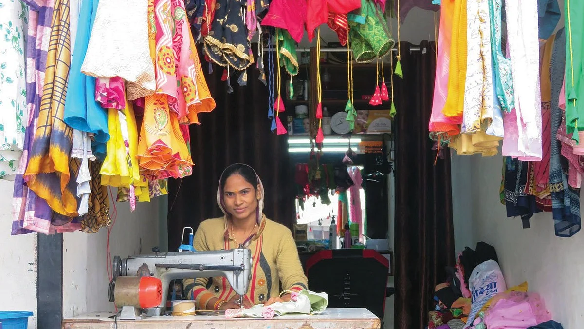 The two-in-one shop: Stitching her own story in small-town Rajasthan