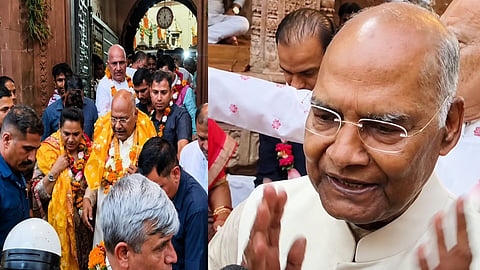 Former President Ram Nath Kovind Offers Prayers at Banke Bihari Temple in Vrindavan