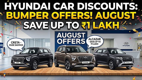 Hyundai Car Discounts Bumper offers on models ranging from Creta to Alcazar in August