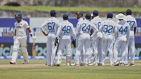 India's lead extended to 357 runs, but they lost seven wickets in the face of sustained attacks from Sri Lanka