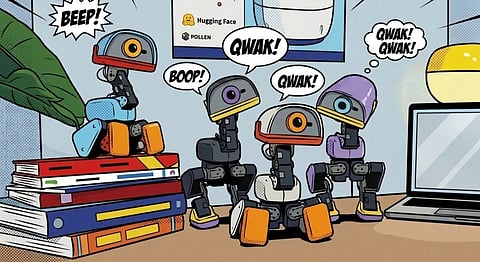 small robot looks like a duck Microduck has arrived for 38k srs13 