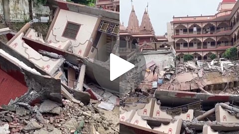 prayagraj temple collapsed