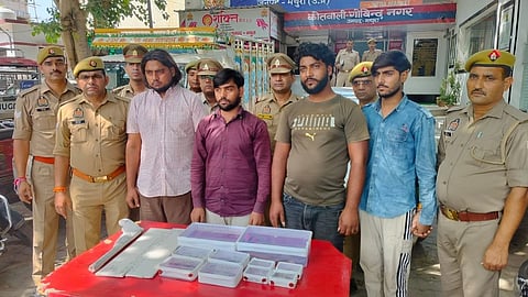 Mathura Police Arrest Four in Theft Case Recover Cash Weapons and Vehicles