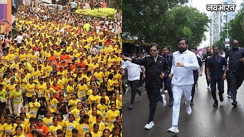 thane mayor varsha marathon winners pravin kamble ravina gaikwad eknath shinde
