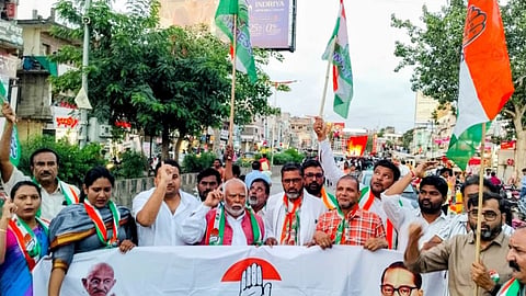 rahul gandhi fir congress protest chhatrapati sambhajinagar