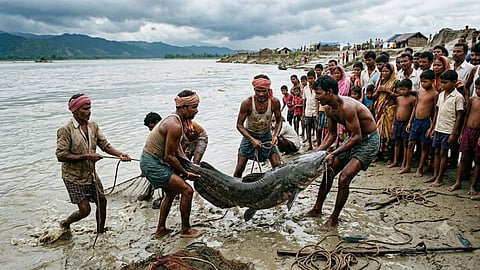 Massive Goonch catfish found in Gandak river