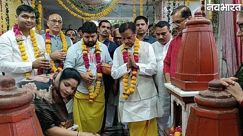 Deputy CM Rajendra Shukla visits Pitambara Mata temple in Datia