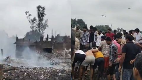 UP kaushambi firecracker factory blast