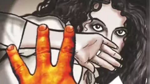 Symbolic image depicting violence and crime against women