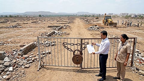 450 acre land 7 12 lock illegal plotting chhatrapati sambhajinagar