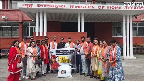 Bageshwar Dham dispatches four trucks of relief material for Nepal disaster victims