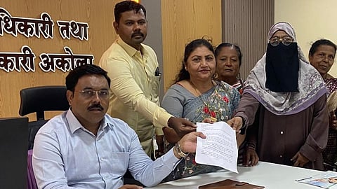 akola ncp womens wing inflation protest memorandum