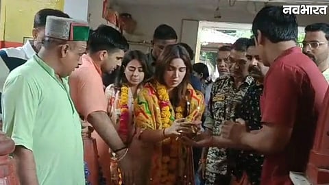 Bollywood actress Bhumi Pednekar visits Pitambara Mata temple in Datia