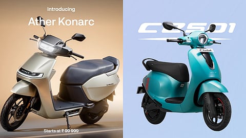 Ather Konarc vs Bajaj Chetak electric scooter under 1 lakh srs13