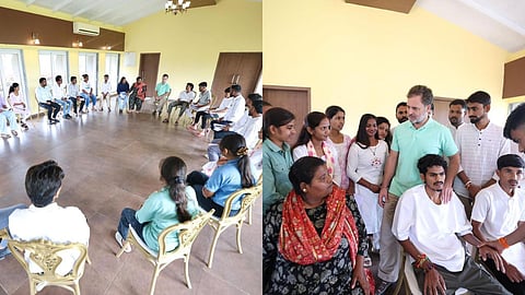 Rahul Gandhi Meets Tribal Students In Nashik