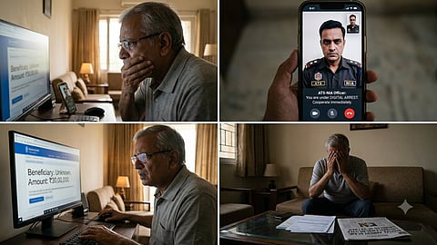 Digital Arrest Scam Retired employee intimidated by someone posing as an ATS-NIA officer srs13