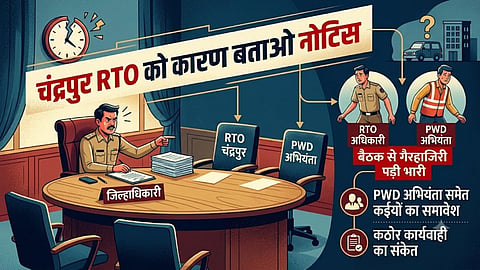 chandrapur road safety meeting cancelled rto absent