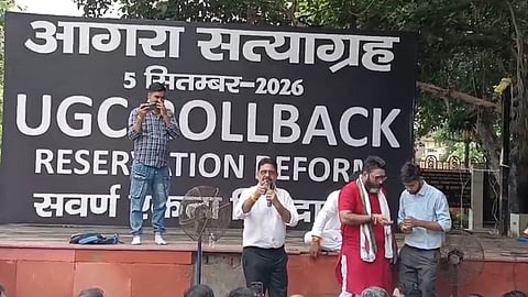 UGC Rollback Movement Savarna Community Begins Indefinite Satyagraha  Agra