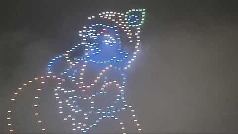 500 Drones Illuminate Mathura Sky with Lord Krishna’s Divine Leelas on Janmashtami