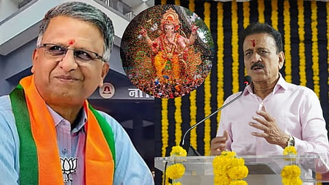nashik dj controversy bjp mahajan sunil kedar