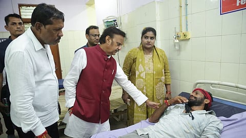 Deputy CM Rajendra Shukla meets patients at BMC