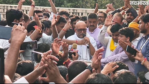 Ajay Rai Mall Avenue Lucknow Protest
