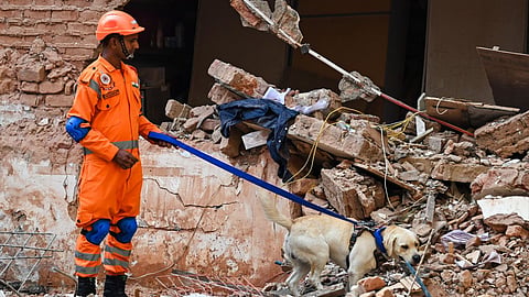Satya Niketan Building Collapse Rescue Operation