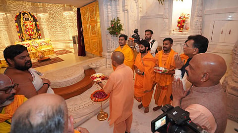 CM Yogi Adityanath Reviews Ram Temple Works and Facilities During Ayodhya Visit