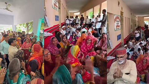 Jagner Villagers Protest Waterlogging With Bhajan Kirtan Kheragarh Tehsil Agra
