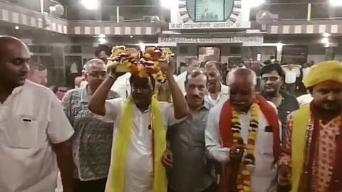 Sankalpit Rajat Shila  Krishna Janmabhoomi Temple Reaches Saunkh in Mathura