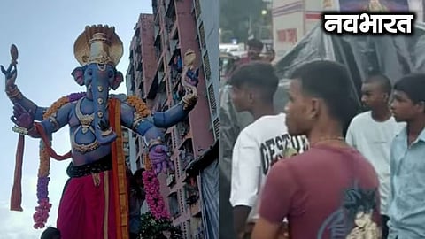 15 feet high statue of 'Prem Nagarcha Maharaja' damaged in Kurla, Mumbai