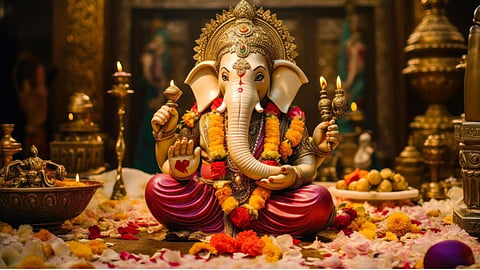 Bhagwan ganesh ko priya vastu phool shami mandar puja mantra RRS05
