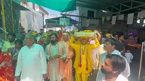 Silver Stone for Krishna Janmabhoomi Temple Receives Grand Welcome Karauli