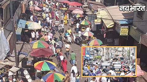 Massive traffic jam in Pune's Raviwar Peth