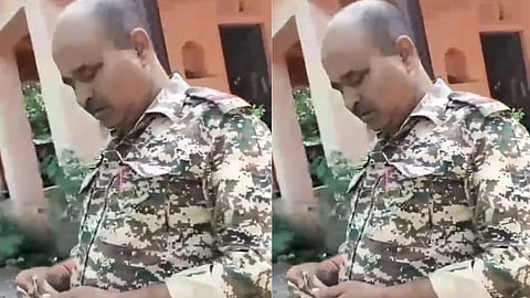 Rampur police station in-charge Ramkumar Verma allegedly taking money