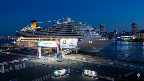 The cruise ship Costa Serena has become the new home for athletes, replacing traditional village-style accommodation.